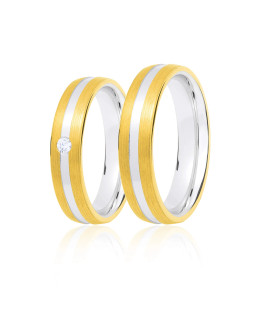 Gold wedding band 4 mm 14k size 6 - 14
