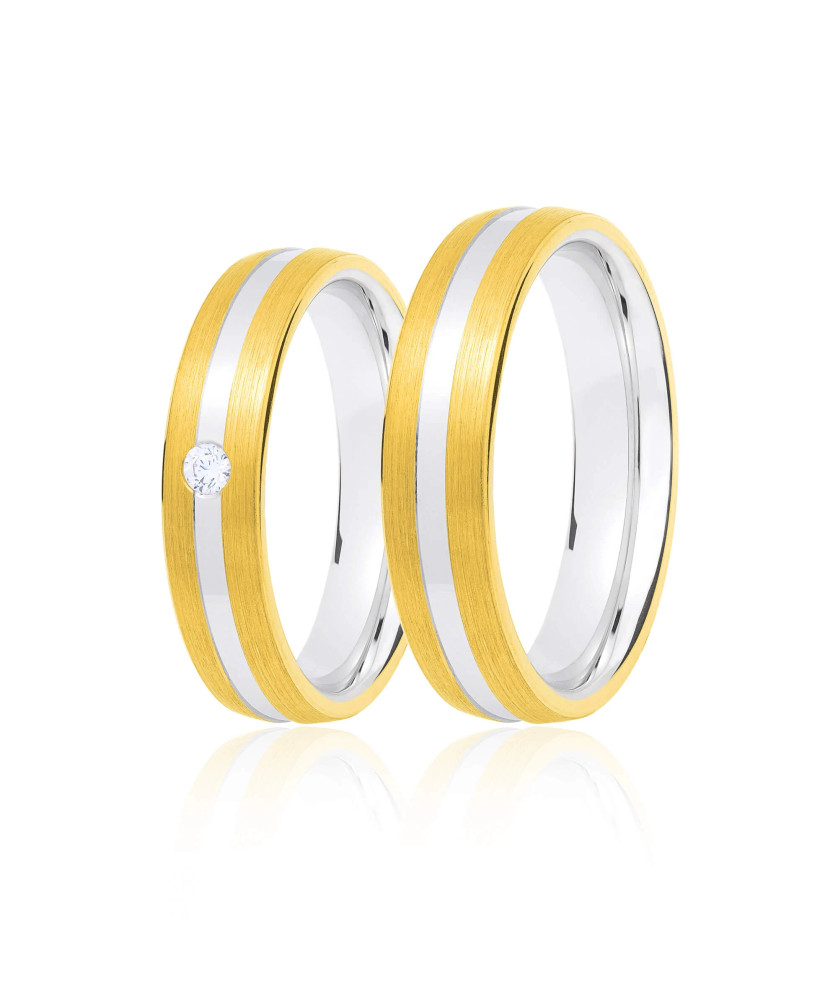 Gold wedding band 4 mm 14k size 6 - 14