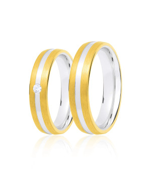 Gold wedding band 4 mm 14k size 6 - 14