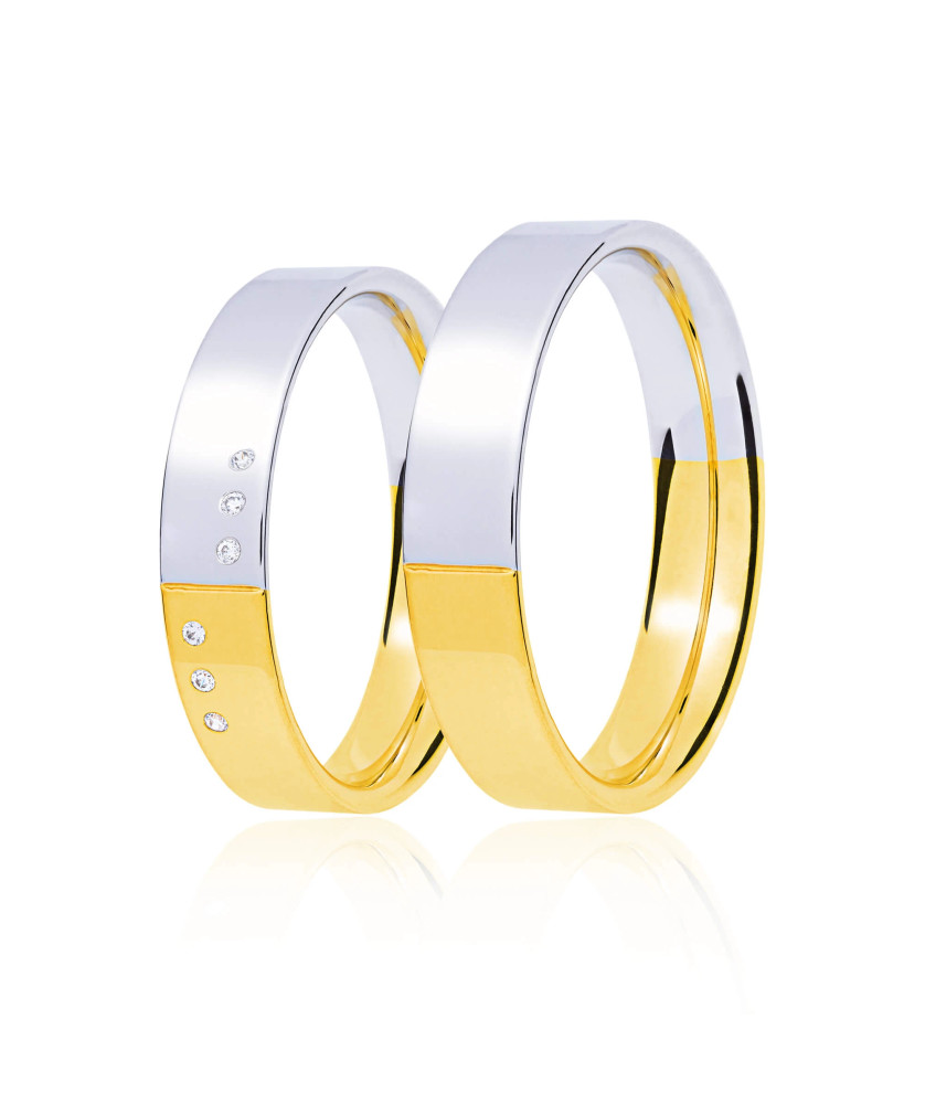 Złota obrączka ślubna 4 mm próba 14k Rozm. 15 - 23