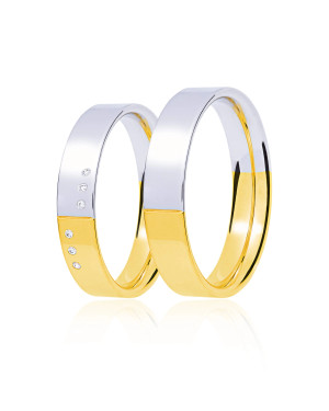 Gold wedding ring 4 mm 14k size 24 - 32