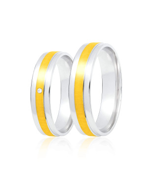 Gold wedding band 4 mm 14k size 6 - 14
