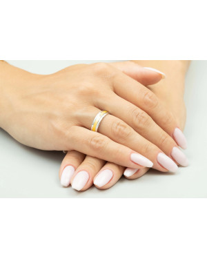 Gold wedding band 4 mm 14k trial Size 15 - 23