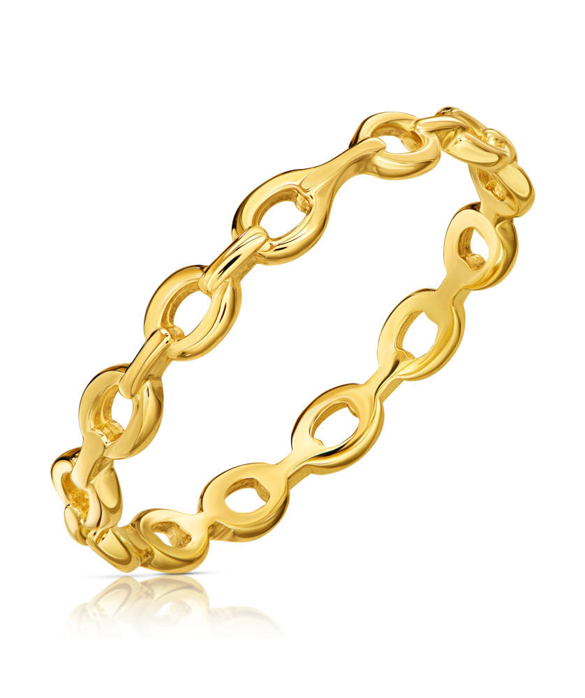 Gold chain ring 8k