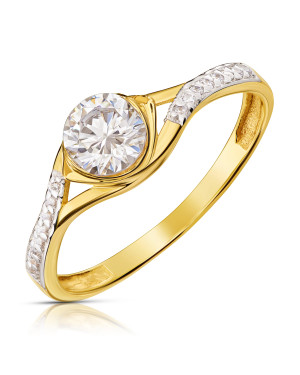 Ring with white stone 8k gold
