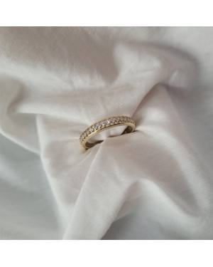 Ring with cubic zirconia all around gold 8k
