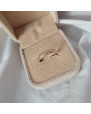 Ring with cubic zirconia all around gold 8k