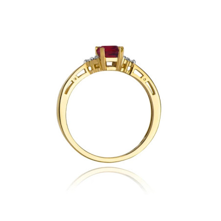 Gold ring with diamond EY-2 ruby ​​| GoldJewellery