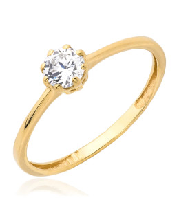 Original engagement ring with cubic zirconia 14k
