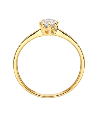 Original engagement ring with cubic zirconia 14k