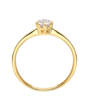 Original engagement ring with cubic zirconia 14k