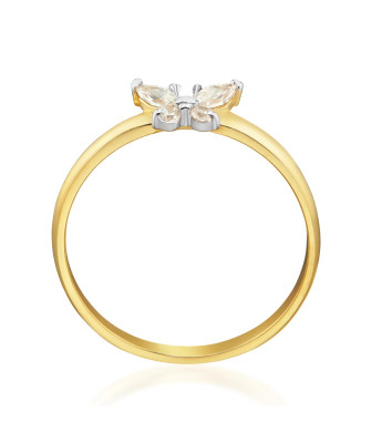 14k gold butterfly ring