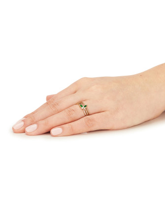 Butterfly ring 14k green