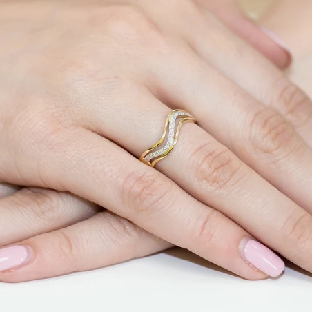 Gold ring with diamond EY-116 0.06ct | GoldJewellery