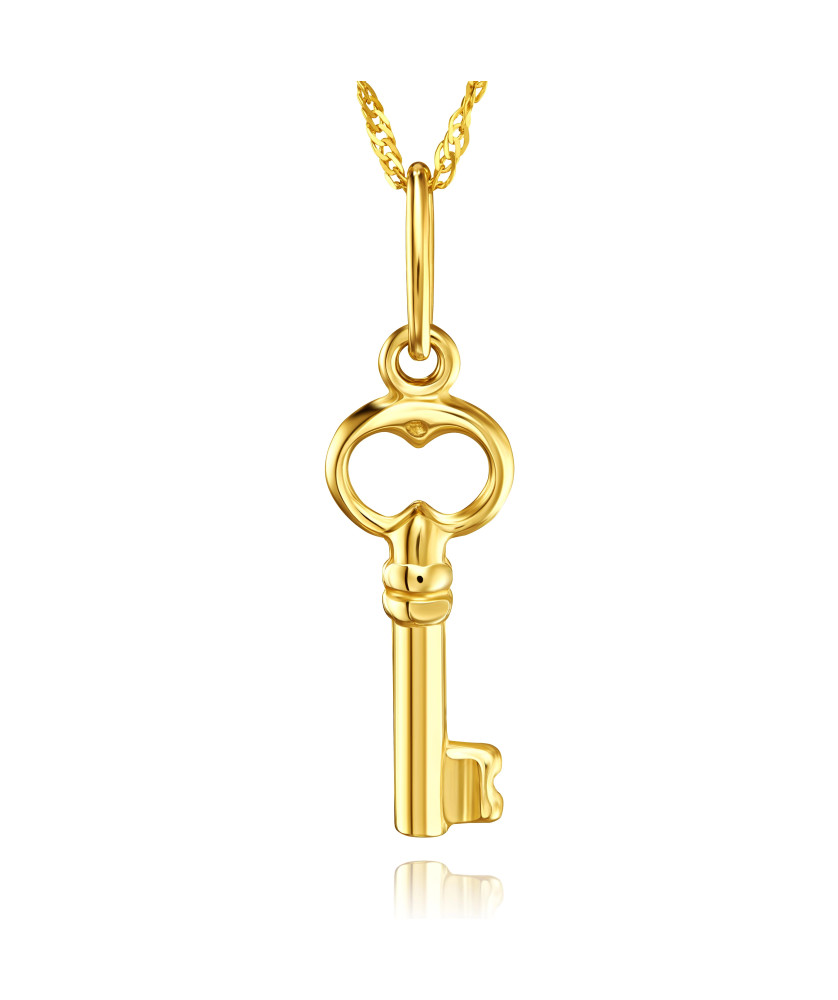 Gold KEY pendant 14k test