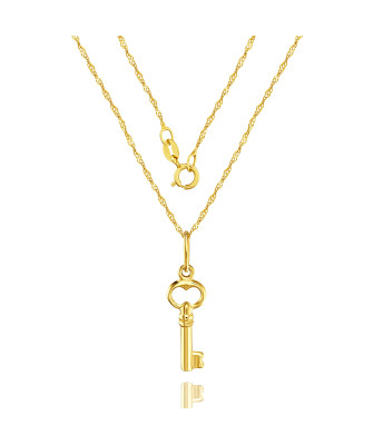 Gold KEY pendant 14k test