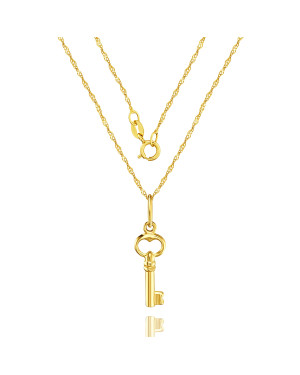 Gold KEY pendant 14k test