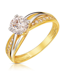 Engagement ring large stone 14k