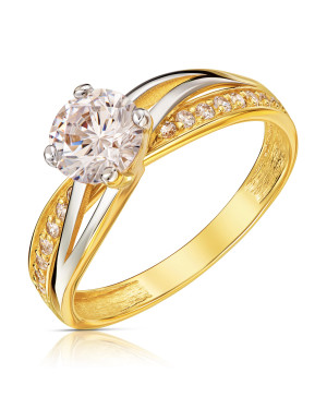 Engagement ring large stone 14k