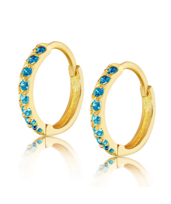 Princess Sparkle turquoise gold earrings