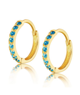 Princess Sparkle turquoise gold earrings