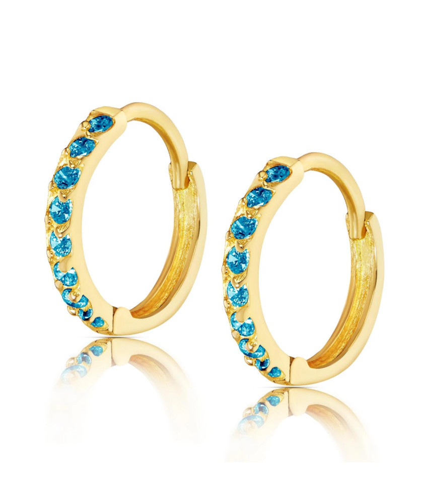 Princess Sparkle turquoise gold earrings