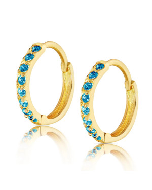 Princess Sparkle turquoise gold earrings