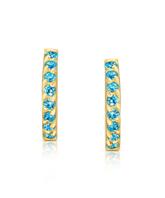 Princess Sparkle turquoise gold earrings