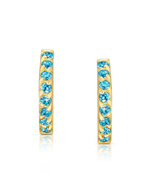 Princess Sparkle turquoise gold earrings