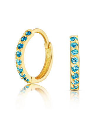 Princess Sparkle turquoise gold earrings