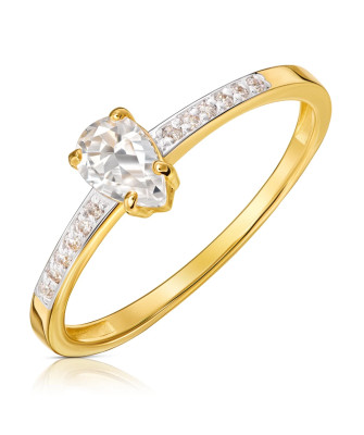 Delicate engagement ring zirconia 8k