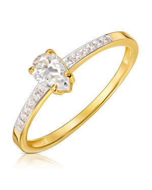 Delicate engagement ring zirconia 8k