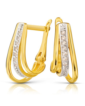 Earrings with cubic zirconia 8k