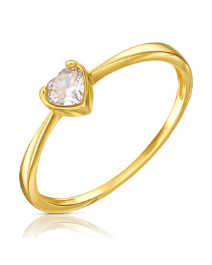 Ring with a heart in the middle 14k