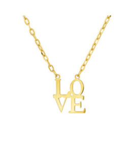Romantyczny złoty Naszyjnik LOVE próba 14k