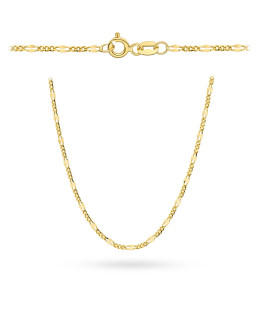 Łańcuszek złoty pr. 14k - splot figaro gucci 45 cm