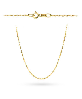 Gold chain 14k - Singapore weave 50 cm