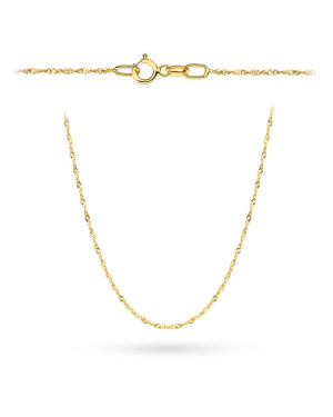 Łańcuszek złoty pr. 14k - splot singapure 50 cm