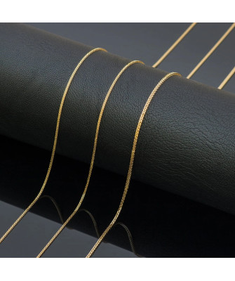 Gold chain 14k - fox tail weave 45 cm