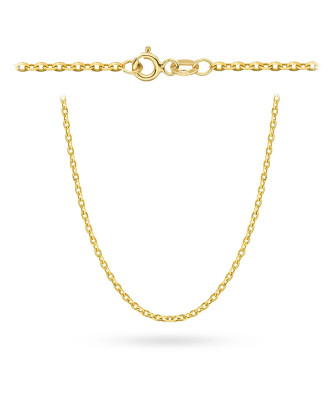 Golden chain - diamond-cut rolo weave 45 cm