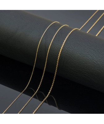 Golden chain - diamond-cut rolo weave 45 cm