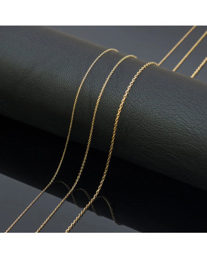 Golden chain - diamond-cut rolo weave 45 cm