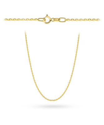Gold chain - diamond-cut rolo link 42 cm
