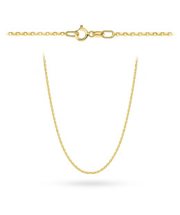 Gold chain - diamond-cut rolo link 42 cm