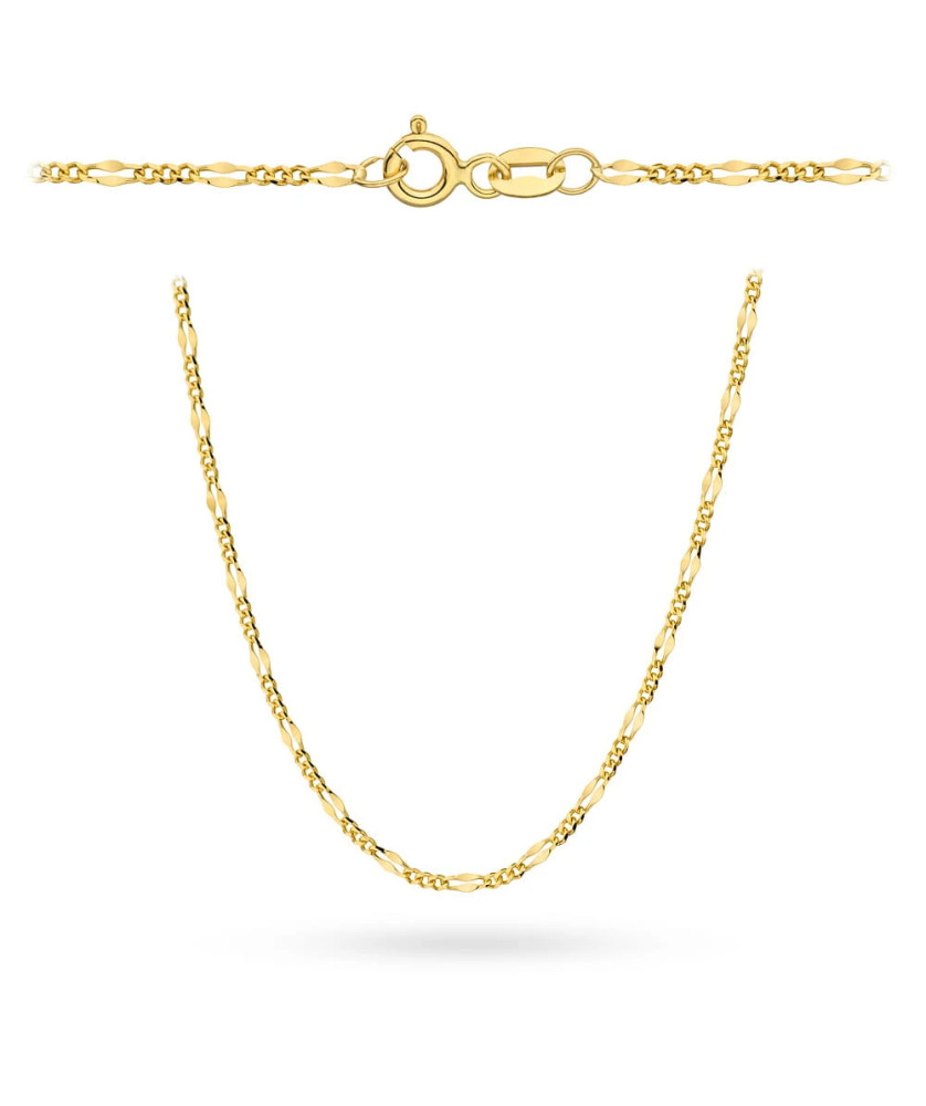 Gold chain 14k - figaro gucci weave 55 cm