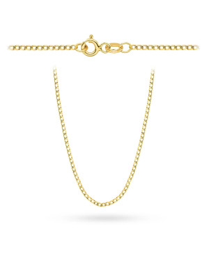 Łańcuszek złoty pr. 14k - splot pancerka diamentowana / nacinana 50cm