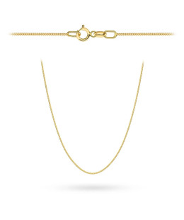 Gold chain 14k - smooth curb link 45 cm