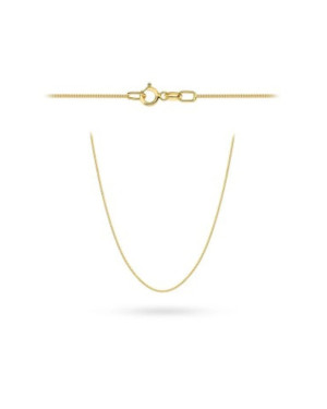 14k gold chain - smooth curb link 50 cm