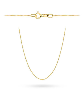 Gold chain 14k - smooth curb link 42 cm
