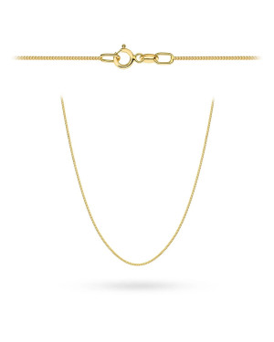 Gold chain 14k - smooth curb link 42 cm